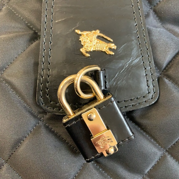 Burberry Brooke Fabric Quilted Leather Hobo Bag - Picture 6 of 8